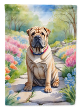 Load image into Gallery viewer, Shar Pei Spring Path House Flag