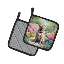 Load image into Gallery viewer, Shar Pei Spring Path Pot Holders - Set of 2 Decorative Kitchen Helpers | Made in the USA