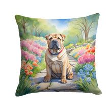Load image into Gallery viewer, Shar Pei Spring Path Throw Pillow