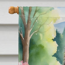 Load image into Gallery viewer, Sheltie Spring Path House Flag
