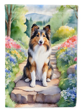 Load image into Gallery viewer, Sheltie Spring Path House Flag