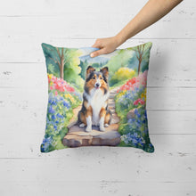 Load image into Gallery viewer, Sheltie Spring Path Throw Pillow