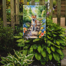 Load image into Gallery viewer, Shiba Inu Spring Path Garden Flag  – Dog-Themed Floral Outdoor Decor