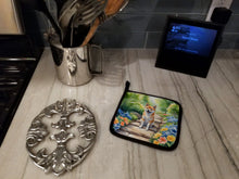 Load image into Gallery viewer, Shiba Inu Spring Path Pot Holders - Set of 2 Decorative Kitchen Helpers | Made in the USA