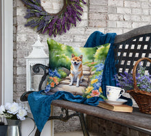 Load image into Gallery viewer, Shiba Inu Spring Path Throw Pillow