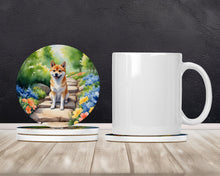 Load image into Gallery viewer, Shiba Inu Spring Path Large Sandstone Coasters Pack of 4