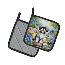 Load image into Gallery viewer, Shih Tzu Spring Path Pot Holders - Set of 2 Decorative Kitchen Helpers | Made in the USA