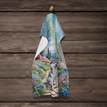 Load image into Gallery viewer, Siberian Husky Spring Path Kitchen Towel