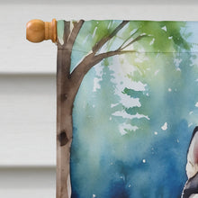 Load image into Gallery viewer, Siberian Husky Spring Path House Flag