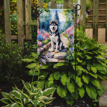 Load image into Gallery viewer, Siberian Husky Spring Path Garden Flag  – Dog-Themed Floral Outdoor Decor