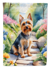 Load image into Gallery viewer, Silky Terrier Spring Path House Flag