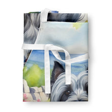Load image into Gallery viewer, Skye Terrier Spring Path Apron – Artist-Designed Kitchen, BBQ &amp; Craft Apron