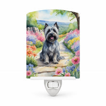 Load image into Gallery viewer, Skye Terrier Spring Path Ceramic Night Light Compact, UL-Certified, Ideal for Bedroom, Bathroom, Nursery, Hallway, Kitchen, 6x4x3, Multicolor
