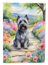 Load image into Gallery viewer, Skye Terrier Spring Path Garden Flag  – Dog-Themed Floral Outdoor Decor
