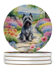 Load image into Gallery viewer, Skye Terrier Spring Path Large Sandstone Coasters Pack of 4