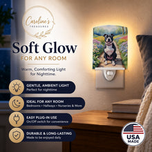 Load image into Gallery viewer, Staffordshire Bull Terrier Spring Path Ceramic Night Light Compact, UL-Certified, Ideal for Bedroom, Bathroom, Nursery, Hallway, Kitchen, 6x4x3, Multicolor