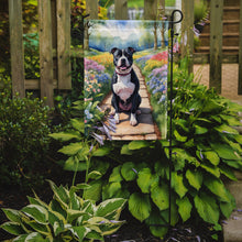 Load image into Gallery viewer, Staffordshire Bull Terrier Spring Path Garden Flag  – Dog-Themed Floral Outdoor Decor
