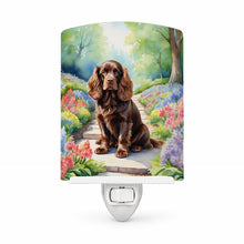 Load image into Gallery viewer, Sussex Spaniel Spring Path Ceramic Night Light Compact, UL-Certified, Ideal for Bedroom, Bathroom, Nursery, Hallway, Kitchen, 6x4x3, Multicolor