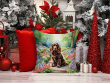 Load image into Gallery viewer, Sussex Spaniel Spring Path Throw Pillow - 14x14 Decorative Pillow – Art for Your Home &amp; Patio
