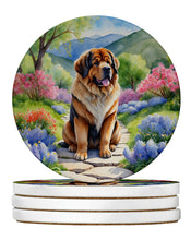 Load image into Gallery viewer, Tibetan Mastiff Spring Path Large Sandstone Coasters Pack of 4