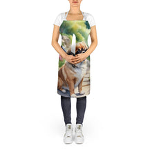 Load image into Gallery viewer, Tibetan Spaniel Spring Path Apron – Artist-Designed Kitchen, BBQ &amp; Craft Apron