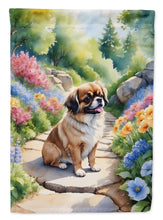 Load image into Gallery viewer, Tibetan Spaniel Spring Path House Flag