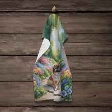 Load image into Gallery viewer, Tibetan Spaniel Spring Path Kitchen Towel