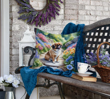 Load image into Gallery viewer, Tibetan Spaniel Spring Path Throw Pillow