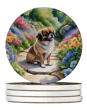 Load image into Gallery viewer, Tibetan Spaniel Spring Path Large Sandstone Coasters Pack of 4