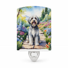 Load image into Gallery viewer, Tibetan Terrier Spring Path Ceramic Night Light Compact, UL-Certified, Ideal for Bedroom, Bathroom, Nursery, Hallway, Kitchen, 6x4x3, Multicolor