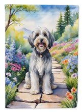 Load image into Gallery viewer, Tibetan Terrier Spring Path Garden Flag  – Dog-Themed Floral Outdoor Decor