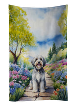 Load image into Gallery viewer, Tibetan Terrier Spring Path Kitchen Towel