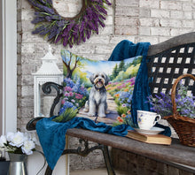 Load image into Gallery viewer, Tibetan Terrier Spring Path Throw Pillow