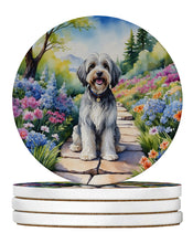 Load image into Gallery viewer, Tibetan Terrier Spring Path Large Sandstone Coasters Pack of 4