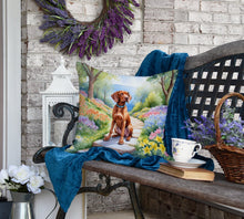 Load image into Gallery viewer, Vizsla Spring Path Throw Pillow