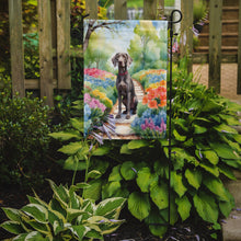 Load image into Gallery viewer, Weimaraner Spring Path Garden Flag  – Dog-Themed Floral Outdoor Decor