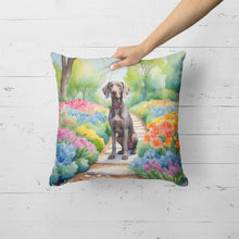 Load image into Gallery viewer, Weimaraner Spring Path Throw Pillow