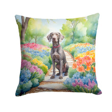 Load image into Gallery viewer, Weimaraner Spring Path Throw Pillow