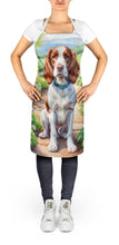Load image into Gallery viewer, Welsh Springer Spaniel Spring Path Apron – Artist-Designed Kitchen, BBQ &amp; Craft Apron