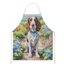Load image into Gallery viewer, Welsh Springer Spaniel Spring Path Apron – Artist-Designed Kitchen, BBQ &amp; Craft Apron