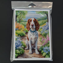 Load image into Gallery viewer, Welsh Springer Spaniel Spring Path Greeting Cards - Blank Note Cards – 8-Pack of Artist-Designed Cards with Envelopes