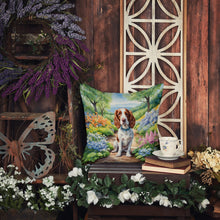 Load image into Gallery viewer, Welsh Springer Spaniel Spring Path Throw Pillow