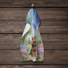 Load image into Gallery viewer, Welsh Terrier Spring Path Kitchen Towel