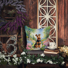 Load image into Gallery viewer, Welsh Terrier Spring Path Throw Pillow