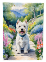 Load image into Gallery viewer, Westie Spring Path House Flag
