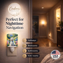 Load image into Gallery viewer, Westie Spring Path Ceramic Night Light Compact, UL-Certified, Ideal for Bedroom, Bathroom, Nursery, Hallway, Kitchen, 6x4x3, Multicolor