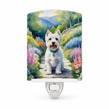 Load image into Gallery viewer, Westie Spring Path Ceramic Night Light Compact, UL-Certified, Ideal for Bedroom, Bathroom, Nursery, Hallway, Kitchen, 6x4x3, Multicolor