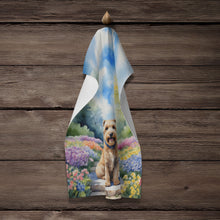 Load image into Gallery viewer, Wheaten Terrier Spring Path Kitchen Towel