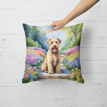 Load image into Gallery viewer, Wheaten Terrier Spring Path Throw Pillow