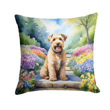 Load image into Gallery viewer, Wheaten Terrier Spring Path Throw Pillow